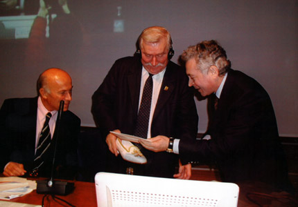 Jas Gawronski, Lech Walesa e Adriano Stefanelli